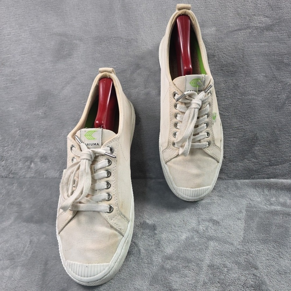 Cariuma OCA Low Off-White Canvas Sneakers Shoes Unisex‎ Men Size 9 / Women 10.5